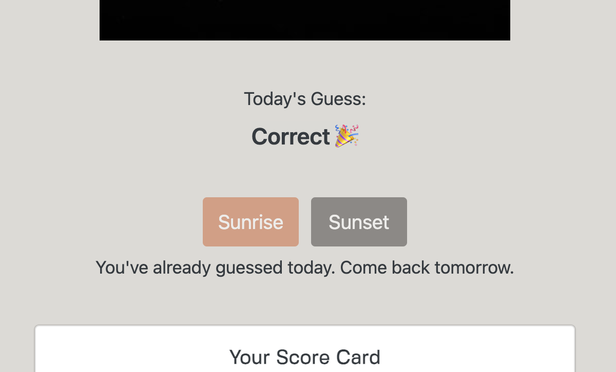 Sunrise Sunset notifications