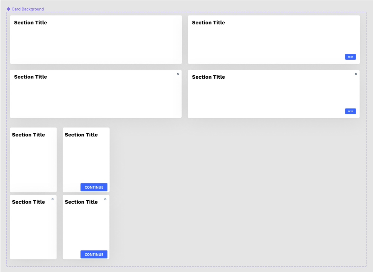 An illustration of of the card or modal component